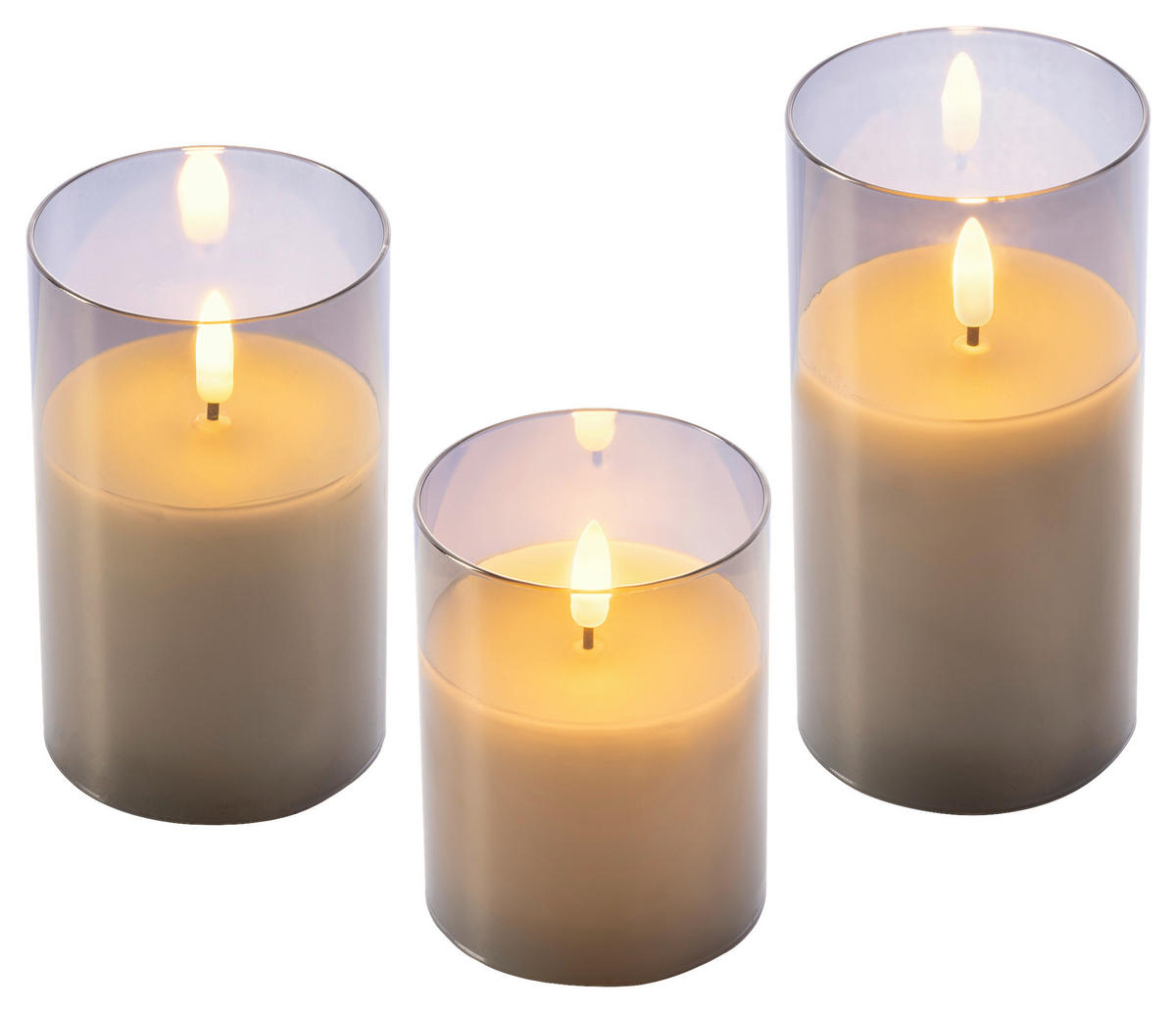 LED-Kerzen 3er Set warmweiß LED-Kerzen_flammenlos_3erSet - warmweiß