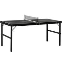 SPORTNOW Mini Tischtennisplatte schwarz Aluminium B/H/L: ca. 76x72x152 cm Mini Tischtennisplatte - schwarz (152,00/76,00/72,00cm) - SPORTNOW
