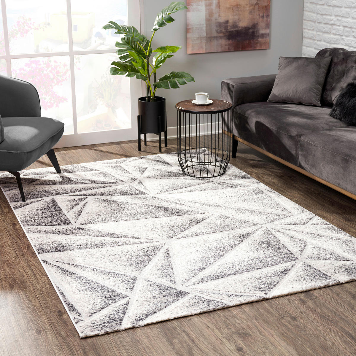 Sanat Teppich Evra grau B/L: ca. 80x150 cm Evra - grau (80,00/150,00cm) - Sanat