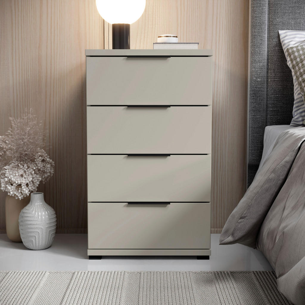 Thumbnail - Nachtkonsole Salermo Kaschmirgrau B/H/T: ca. 46x79x42 cm