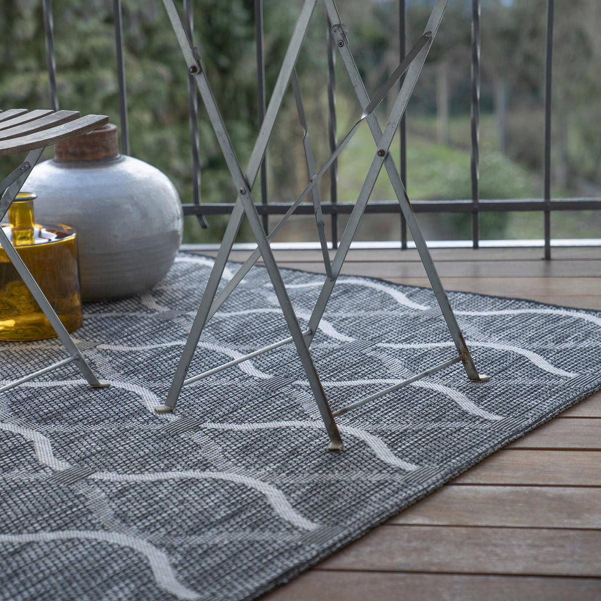 Obsession Teppich My Outdoor grau B/L: ca. 80x150 cm My Outdoor - grau (80,00/150,00cm) - Obsession