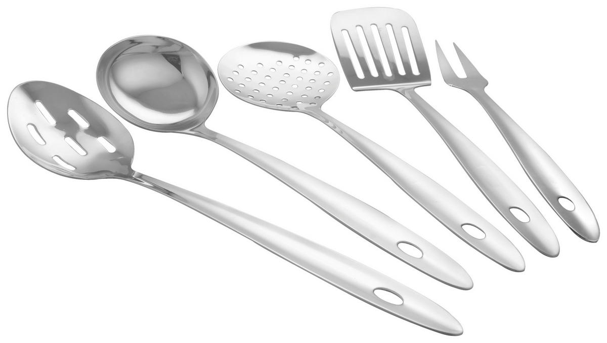 POCOline Küchenhelferset silber Edelstahl Küchenhelferset_5tlg. - silber - POCOline