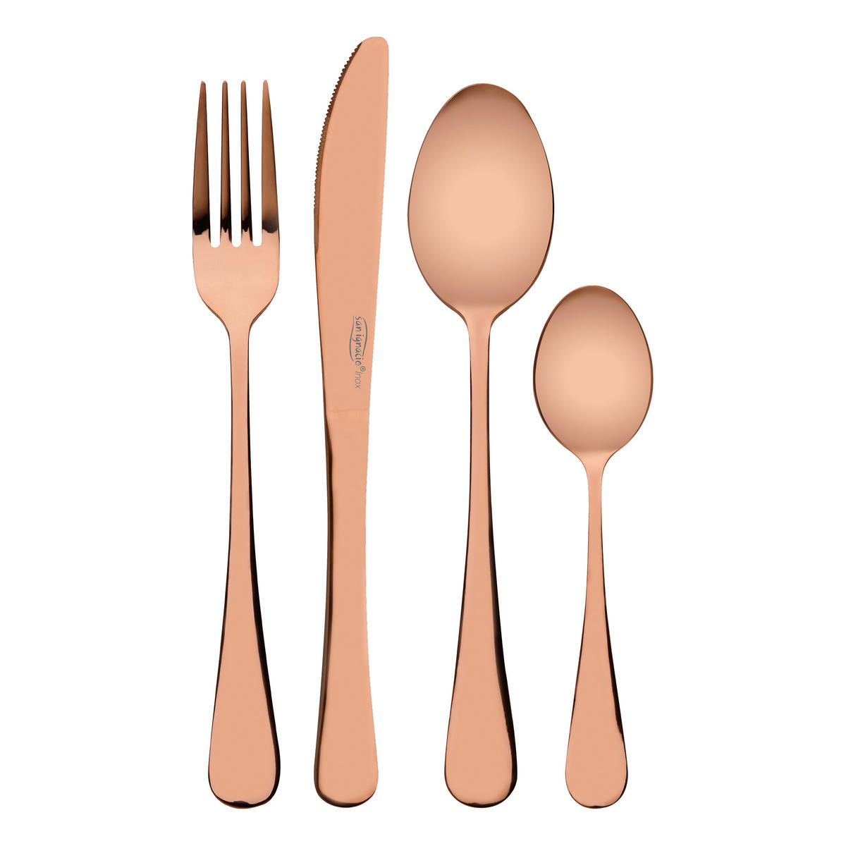 SAN IGNACIO Besteckset MUNICH rosa Edelstahl 24 tlg. MUNICH - rosa (17,00/6,80/27,00cm) - SAN IGNACIO