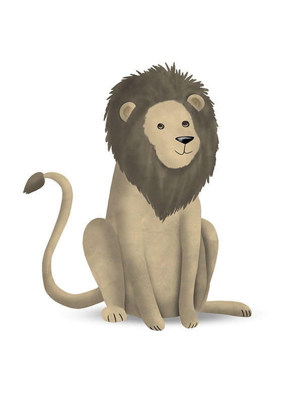 Komar Wandbild Cute Animal Lion günstig online kaufen