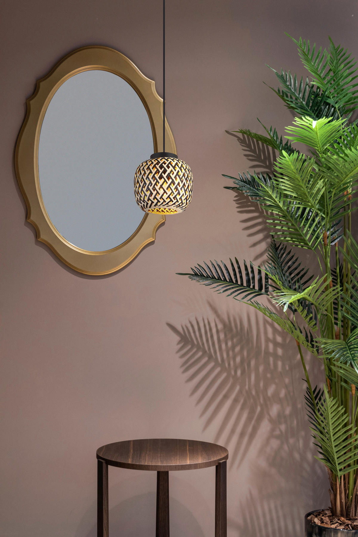 GLOBO Pendelleuchte schwarz natur Metall H/D: ca. 120x20 cm E27 1 Brennstellen COLLY - natur/schwarz (20,00/120,00cm) - GLOBO