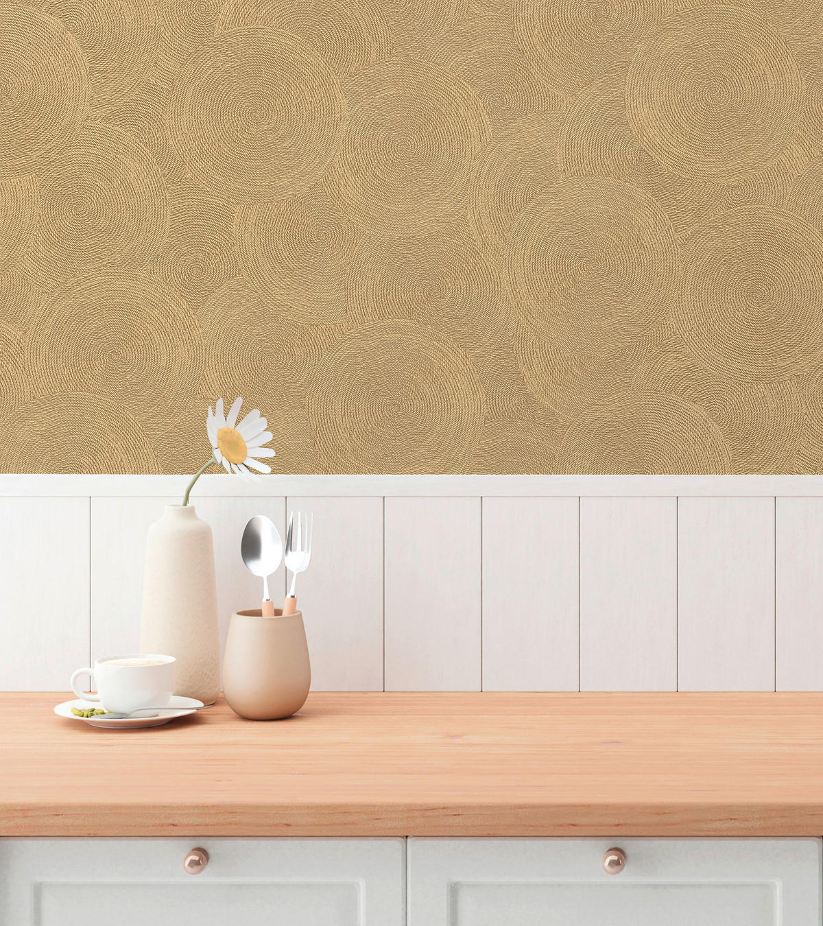 A.S.Création Vliestapete gelb braun B/H/D: ca. 53x1005x8,8 cm Vliestapete - braun/gelb (8,80/1005,00cm) - A.S.Creation