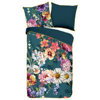 Baumwoll Bettwäsche Novara Satin Novara - petrol (135,00/200,00cm) - Descanso