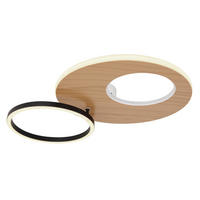 GLOBO LED-Deckenleuchte weiß schwarz Metall B/H/T: ca. 40x10,5x61,2 cm FORSI - weiß/schwarz (40,00/10,50/61,20cm) - GLOBO