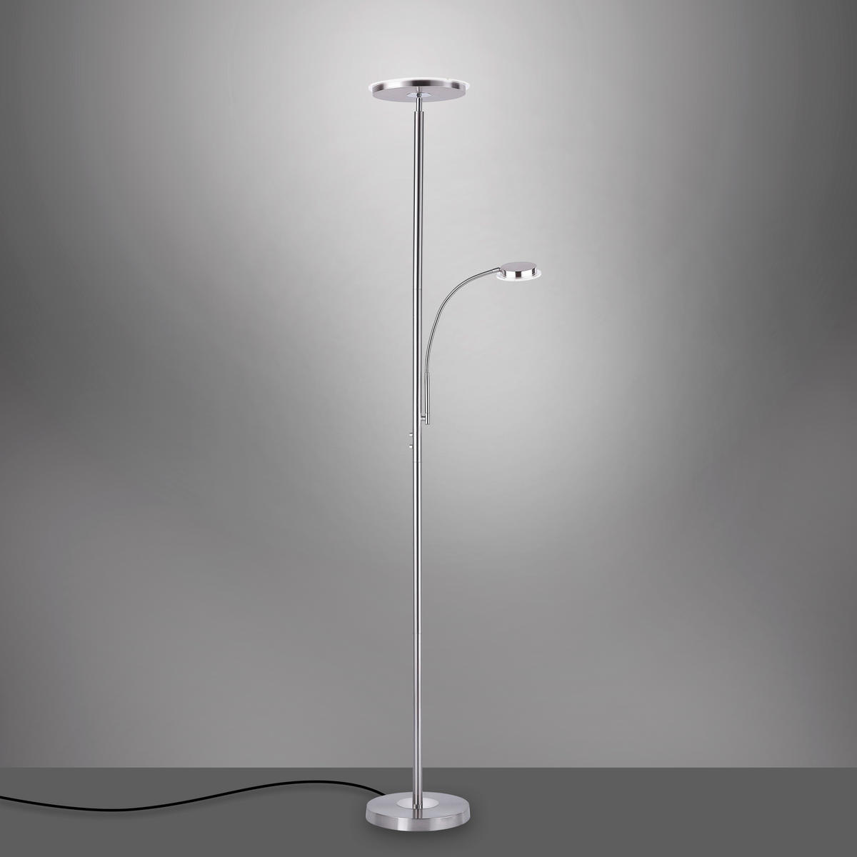 Just Light Deckenfluter 11709-55 Stahl Metall H: ca. 193 cm LED-Deckenfluter_Hans_rund - Stahl (193,00cm) - Just Light