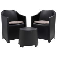 ProGarden Loungeset Luna anthrazit Kunststoff Luna - anthrazit - ProGarden