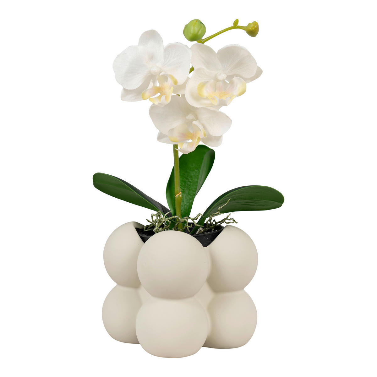 Blumentopf Flowerpot grau Steinzeug B/H/L: ca. 9x8x9 cm Flowerpot - grau (9,00/9,00/8,00cm)