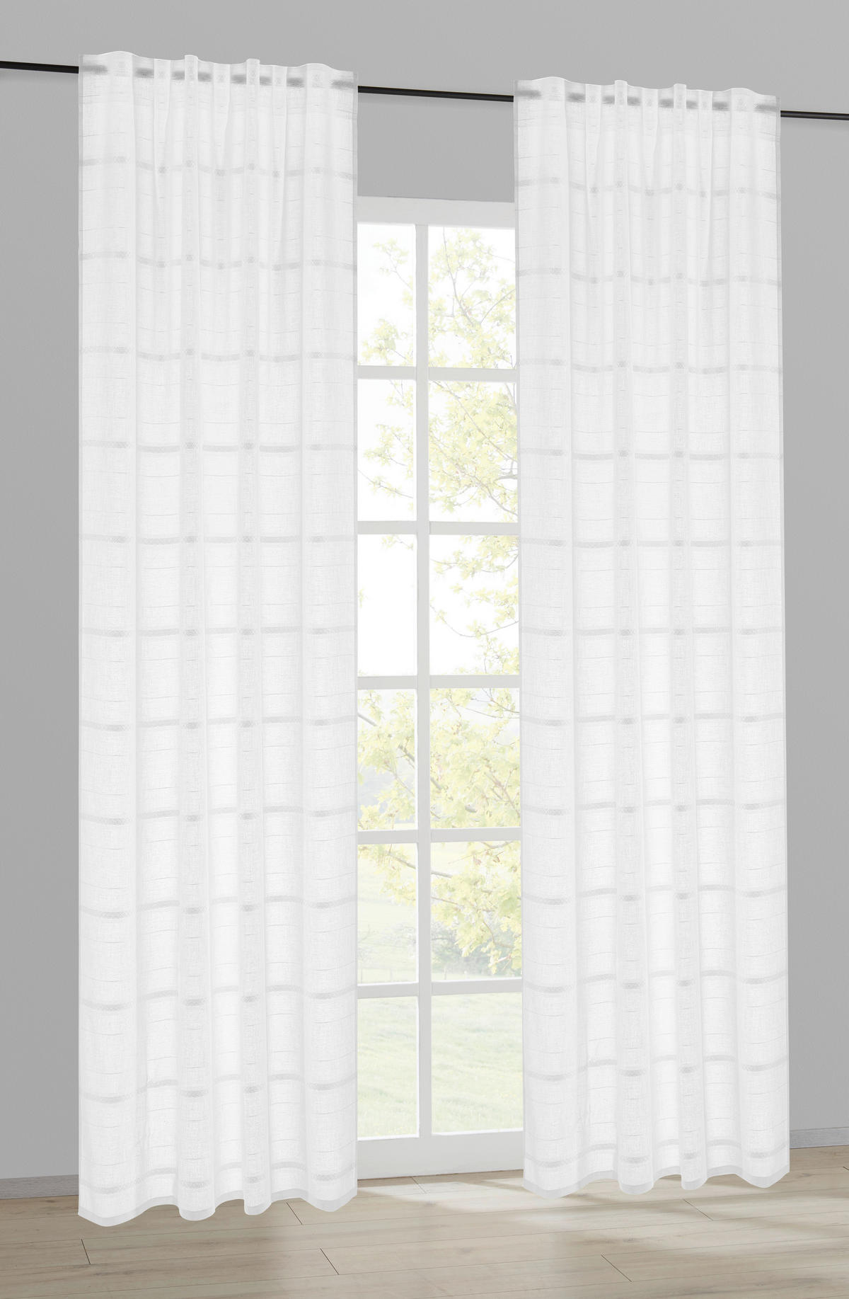 Kombivorhang Mascha weiß B/L: ca. 140x245 cm Mascha - weiß (140,00/245,00cm) - POCOline