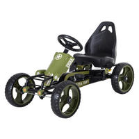 HOMCOM Go Kart schwarz B/H/L: ca. 54x61x105 cm Kinder_Go_Kart_mit_Handbremse - schwarz/grün (105,00/54,00/61,00cm) - HOMCOM