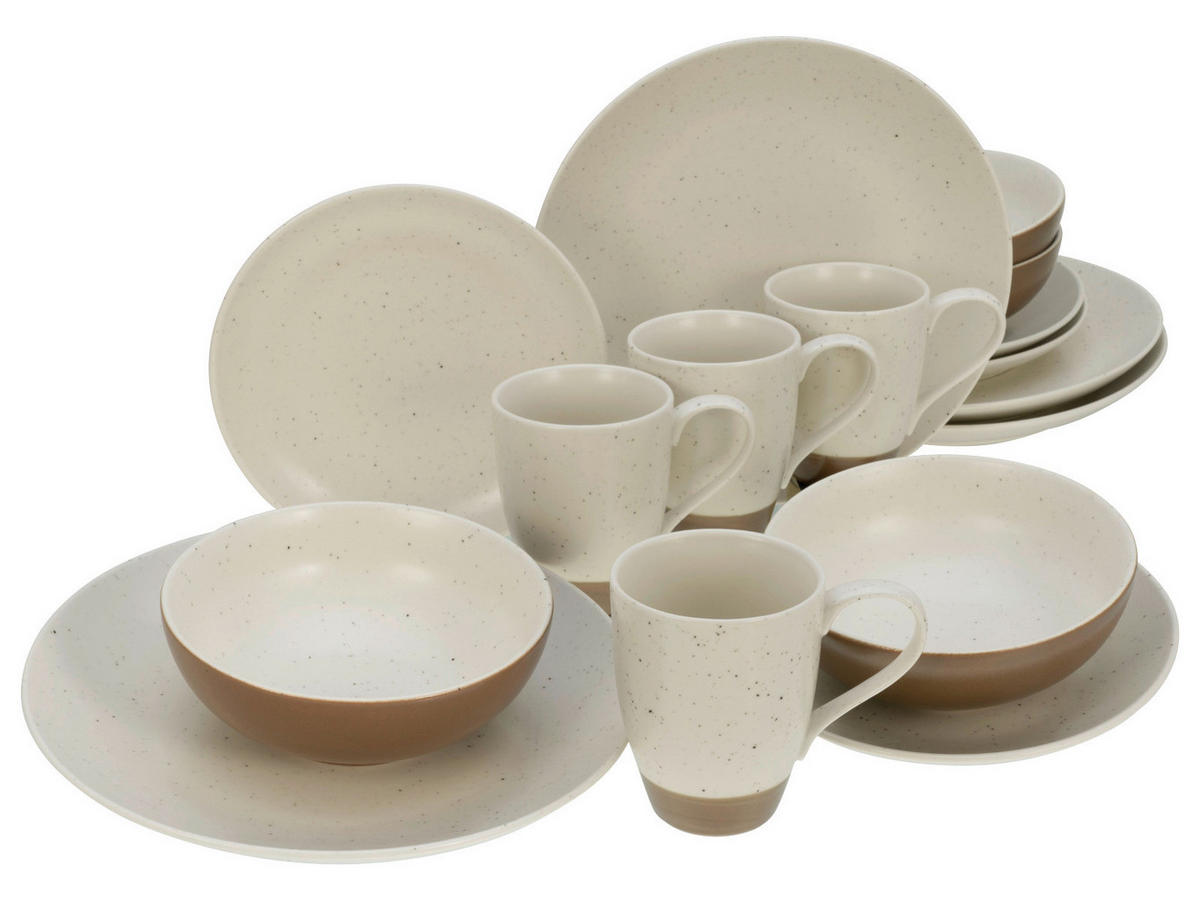 CreaTable Kombiservice SAND DUNES terracotta creme Keramik SAND DUNES terracotta - terracotta/creme - CreaTable