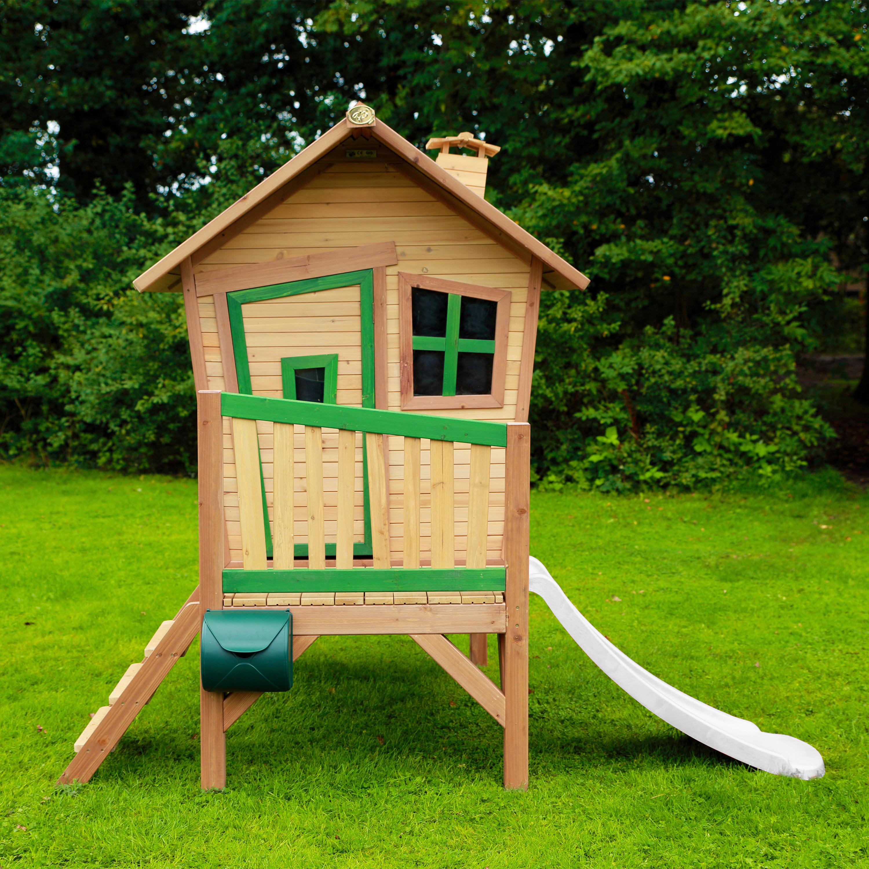 AXI Spielhaus Robin grün B/H/L: ca. 264x203x177 cm Robin - braun/weiß (177,00/264,00/203,00cm) - AXI