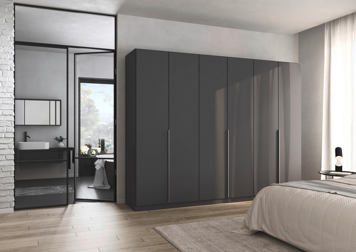 Kleiderschrank Alabama grau B/H/T: ca. 271x210x54 cm Alabama - Alu/grau (271,00/210,00/54,00cm)
