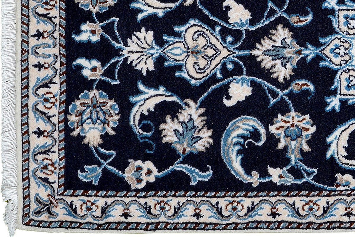 PersaTepp Teppich Nain 12La beige B/H/L: ca. 68x1x135 cm Nain 12La - blau/beige (135,00/68,00/1,00cm) - PersaTepp