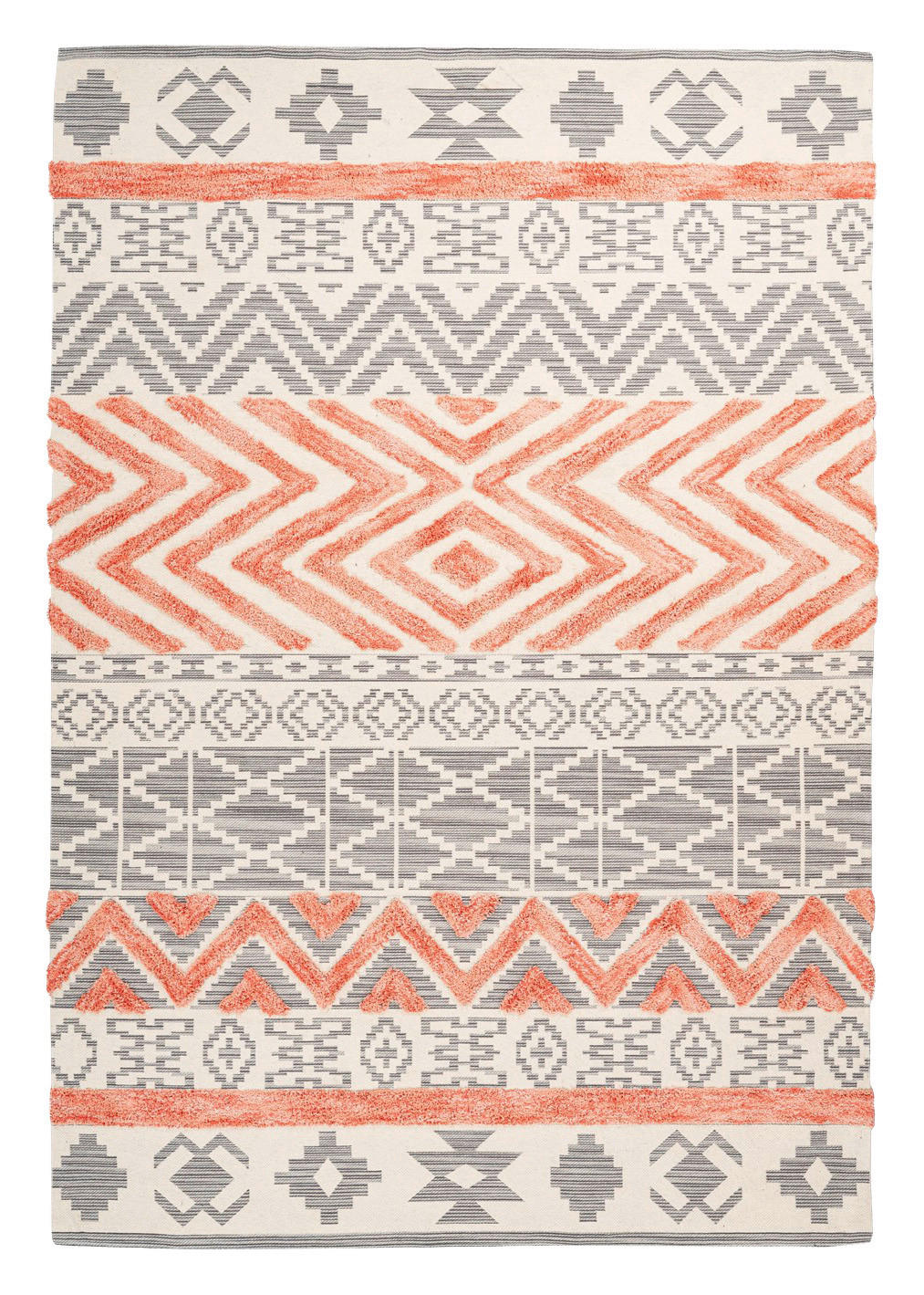 Arte Espina Kurzflorteppich Ethnie 125 grau B/H/L: ca. 160x1x230 cm Ethnie 125 - apricot/grau (230,00/160,00/1,00cm) - Arte Espina