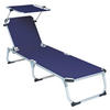 VCM Sonnenliege blau Aluminium B/H/L: ca. 57x30x187 cm Sonnenliege - blau (187,00/57,00/30,00cm) - VCM