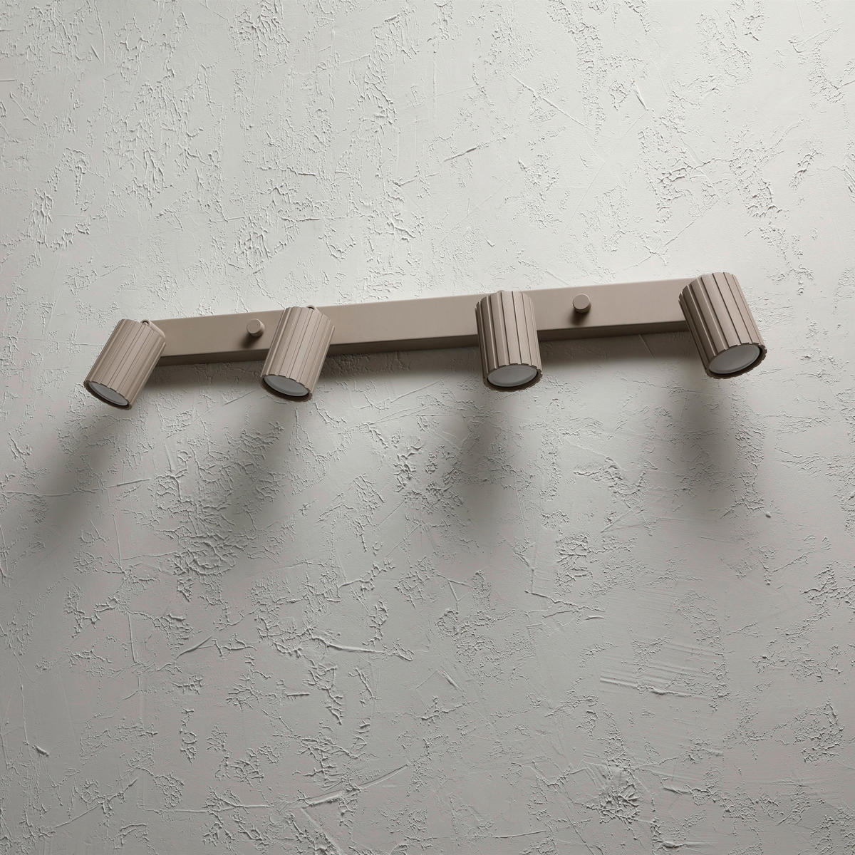 Lamkur Strahler beige Stahl B/H/L: ca. 6,5x16,5x81 cm 4 Brennstellen Prisma - beige (81,00/6,50/16,50cm) - Lamkur