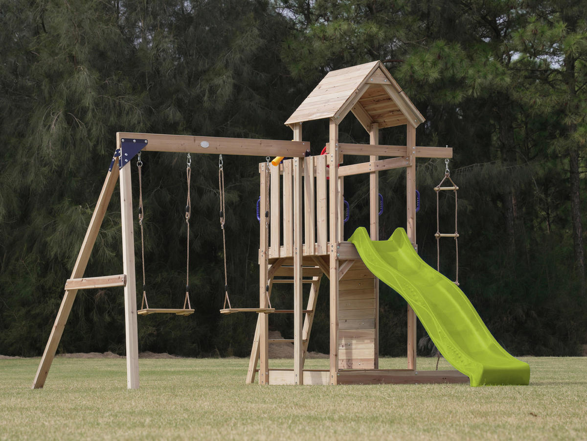 AXI Spielturm Moos grün B/H/L: ca. 342x267x375 cm Moos - braun/grün (375,00/342,00/267,00cm) - AXI