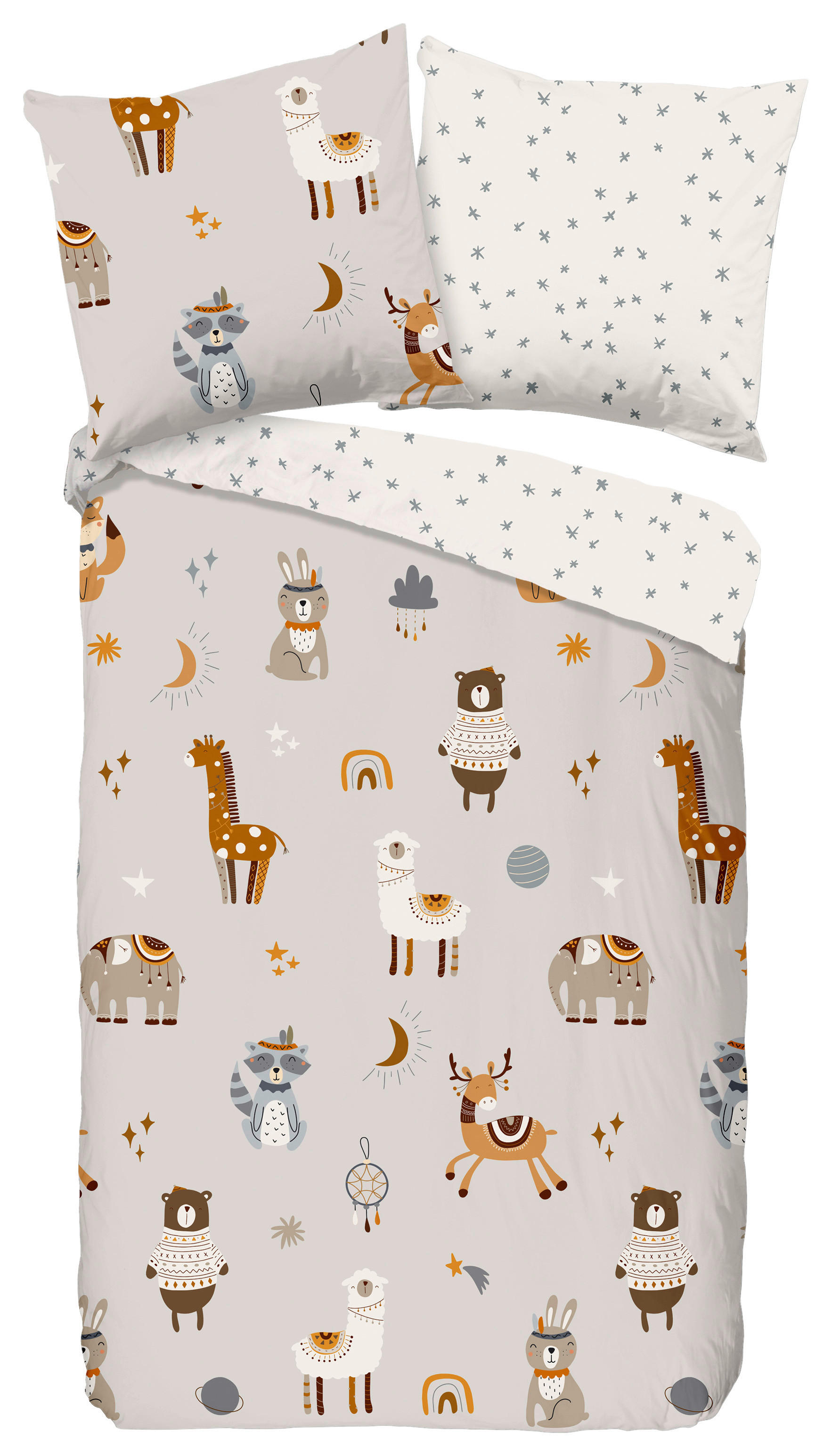 Bettwäsche Woody Multi Baumwolle B/L: ca. 135x200 cm Woody - Multi (135,00/200,00cm) - Good Morning