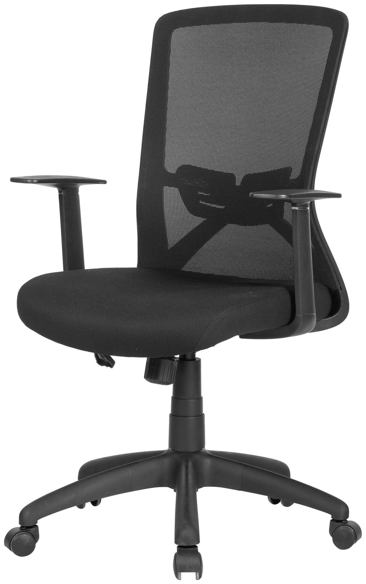 Chefsessel LONG schwarz schwarz schwarz Mesh Webstoff Kunststoff LONG - schwarz - byLIVING