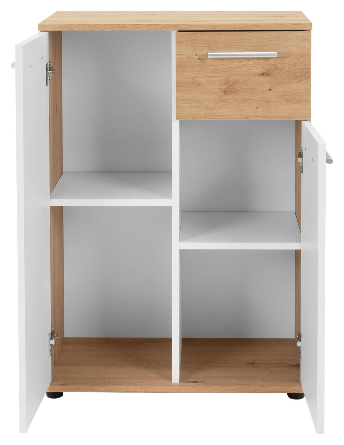 Kommode Jacky 1 B/H/T: ca. 60x85x35 cm Jacky 1 - Eiche/weiß (60,00/85,00/35,00cm)