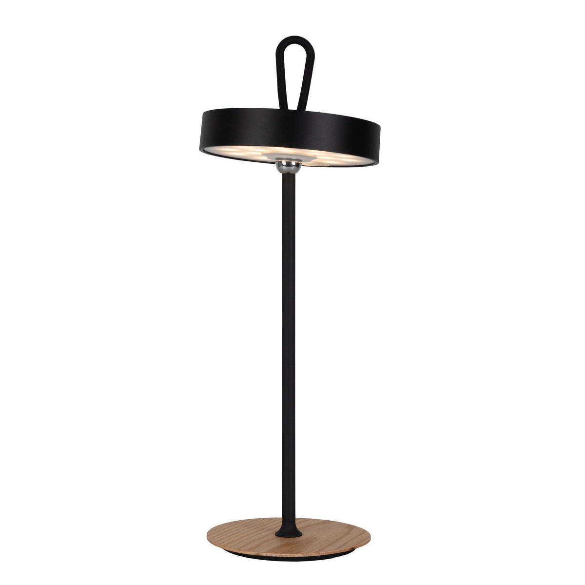 Näve Leuchten LED-Tischleuchte schwarz Kunststoff Holz Metall B/H/T/D: ca. 13x36x13x13 cm ELLI - schwarz (13,00/36,00/13,00cm) - Näve Leuchten