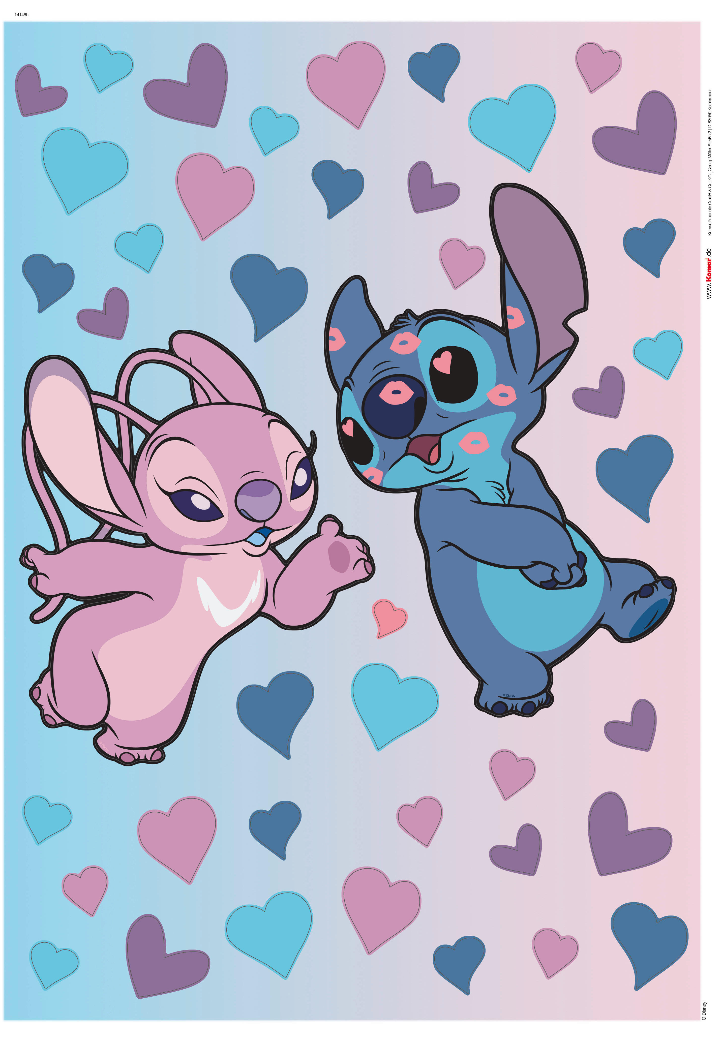 Komar Wandtattoo Stitch in Love  Stitch in Love B/L: ca. 50x70 cm Stitch in Love - (50,00/70,00cm) - Komar