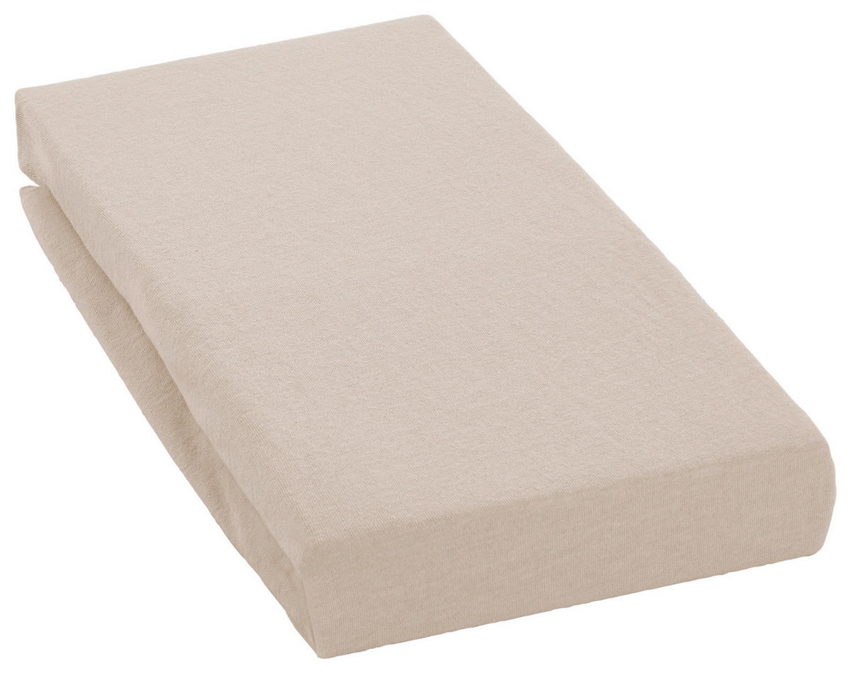 Spannbetttuch Jersey Spannbetttuch_Jersey 100x200cm - sand (100,00/200,00cm) - oh cosy