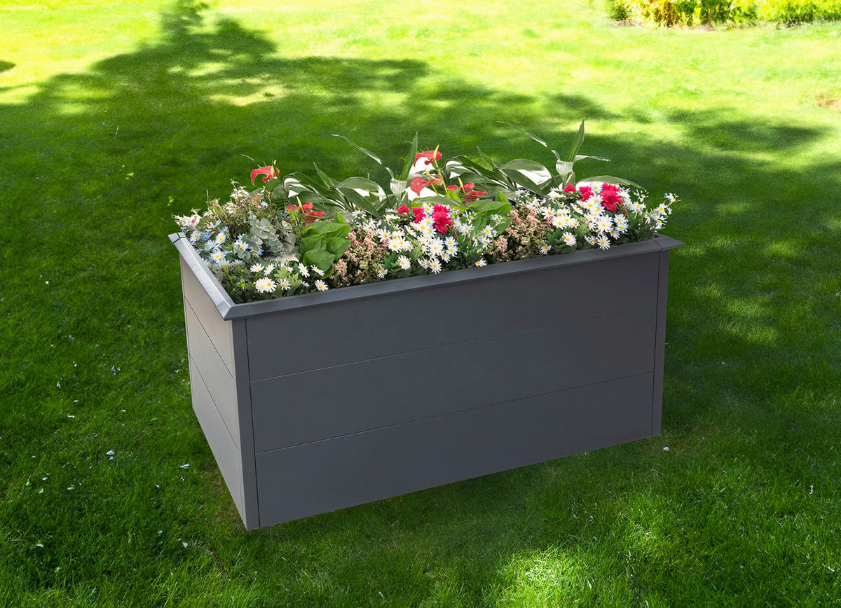 Westmann Hochbeet Primus L anthrazit Metall B/H/T: ca. 150x77x75 cm Primus L - anthrazit (150,00/77,00/75,00cm) - Westmann