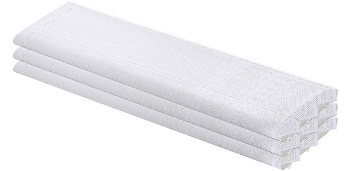 Scheibengardinen-Meterware weiß H: ca. 60 cm Scheibengardine - weiß (60,00cm)
