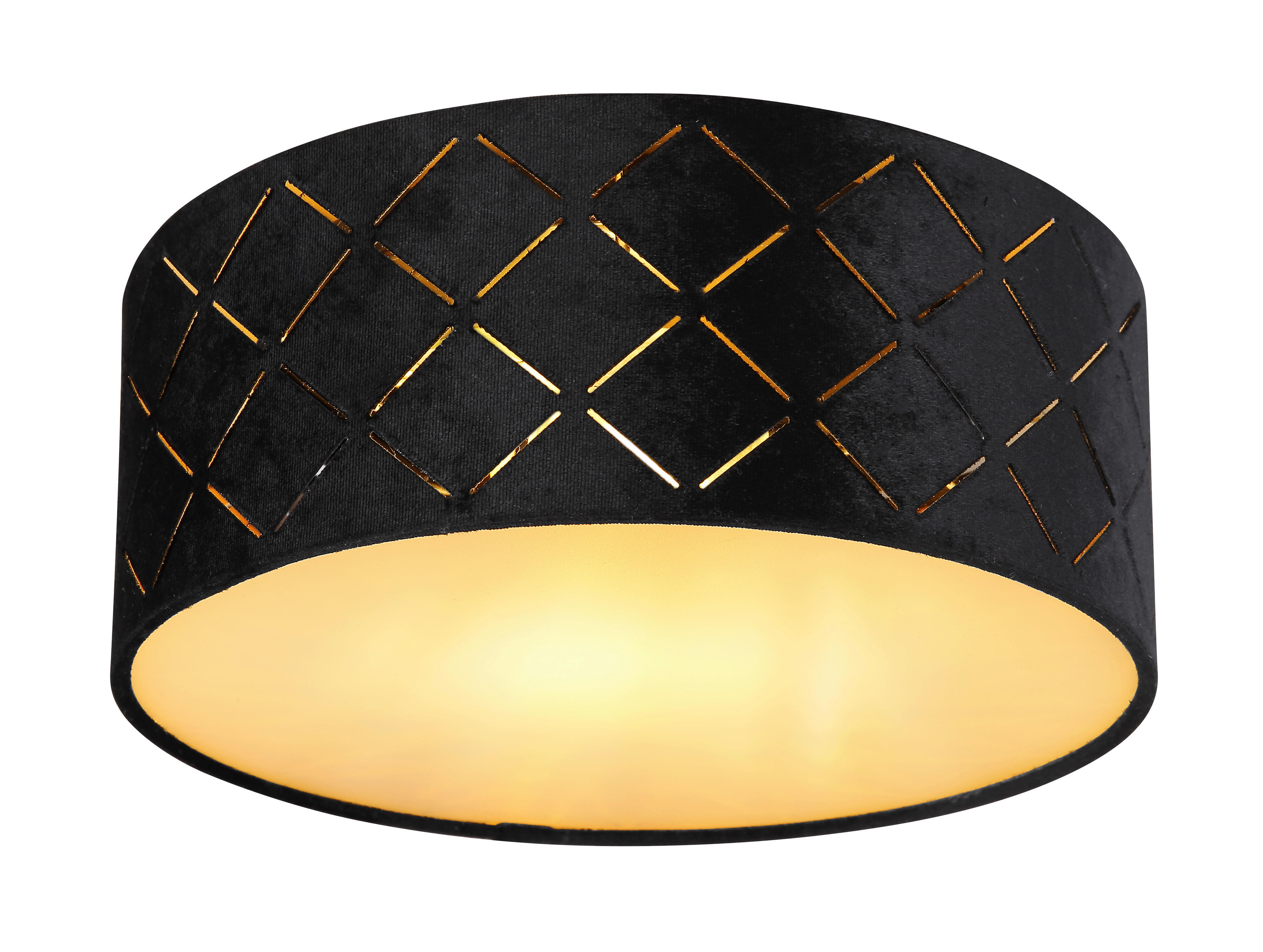 GLOBO Deckenleuchte schwarz Opal Kunststoff Metall H/D: ca. 10x26 cm E27 1 Brennstellen SUNNA - schwarz/Opal (26,00/10,00cm) - GLOBO
