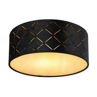 GLOBO Deckenleuchte schwarz Opal Kunststoff Metall H/D: ca. 10x26 cm E27 1 Brennstellen SUNNA - schwarz/Opal (26,00/10,00cm) - GLOBO