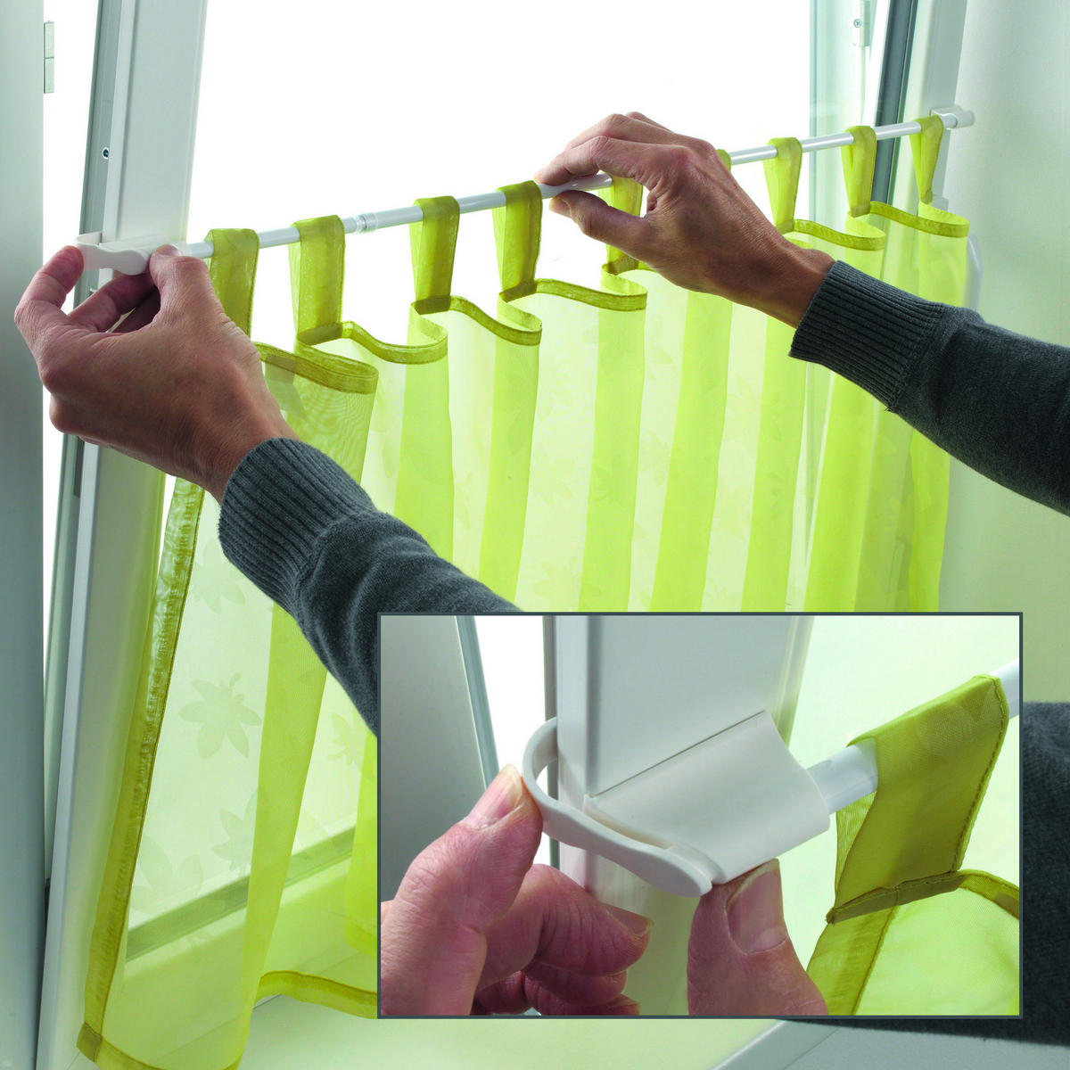 Boviva Vitragenstange Klemmvitrage - weiß (1,00cm) - Boviva