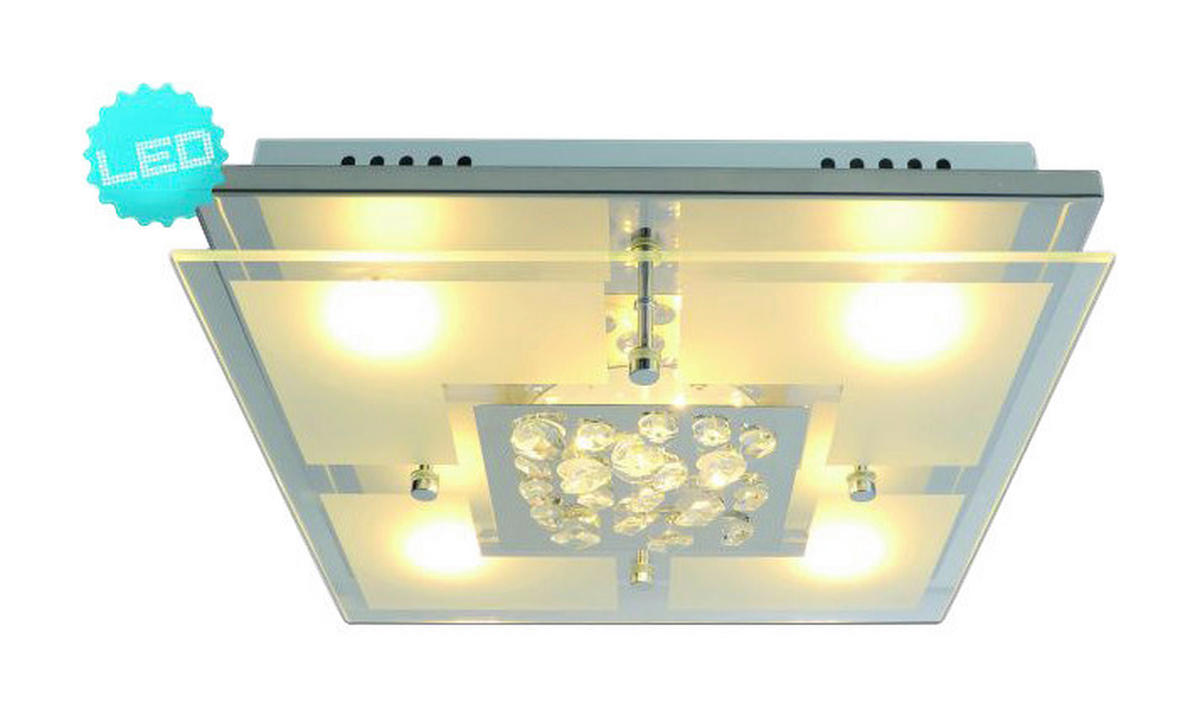 Näve Leuchten LED Deckenleuchte NV1230842 Chrom Chrom B/H/T: ca. 30x8x30 cm null 4 Brennstellen Chur - Chrom (30,00/8,00/30,00cm) - Näve Leuchten