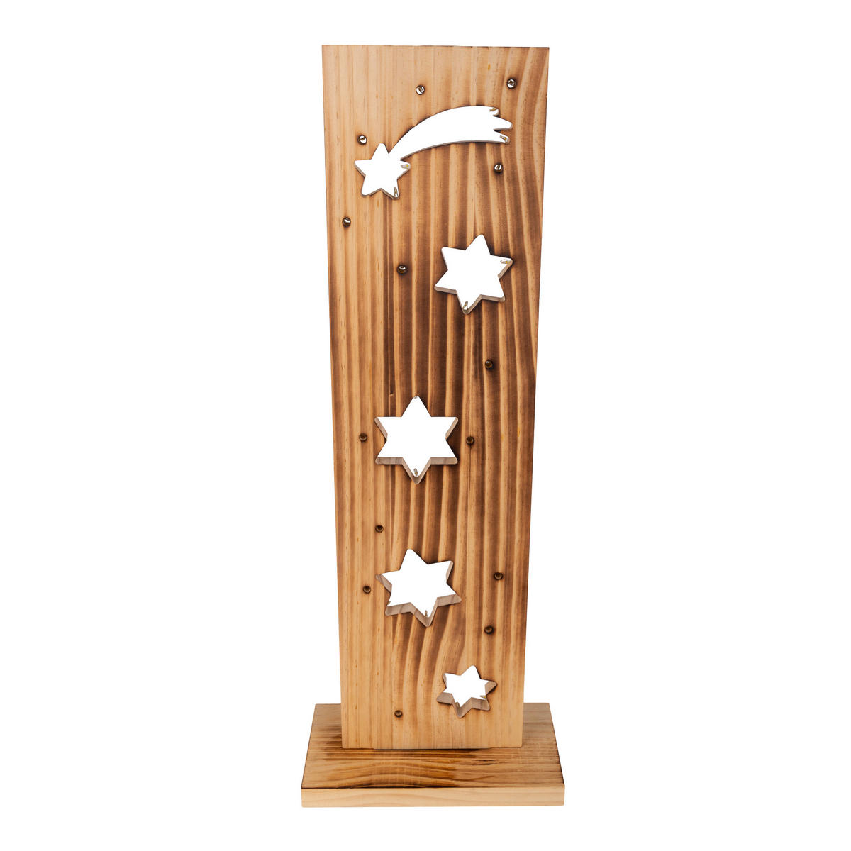 Näve Leuchten LED-Dekoleuchte natur Holz B/H/T: ca. 11x60x21,5 cm LED-Holz-Dekoleuchte STERNE - natur (11,00/60,00/21,50cm) - Näve Leuchten