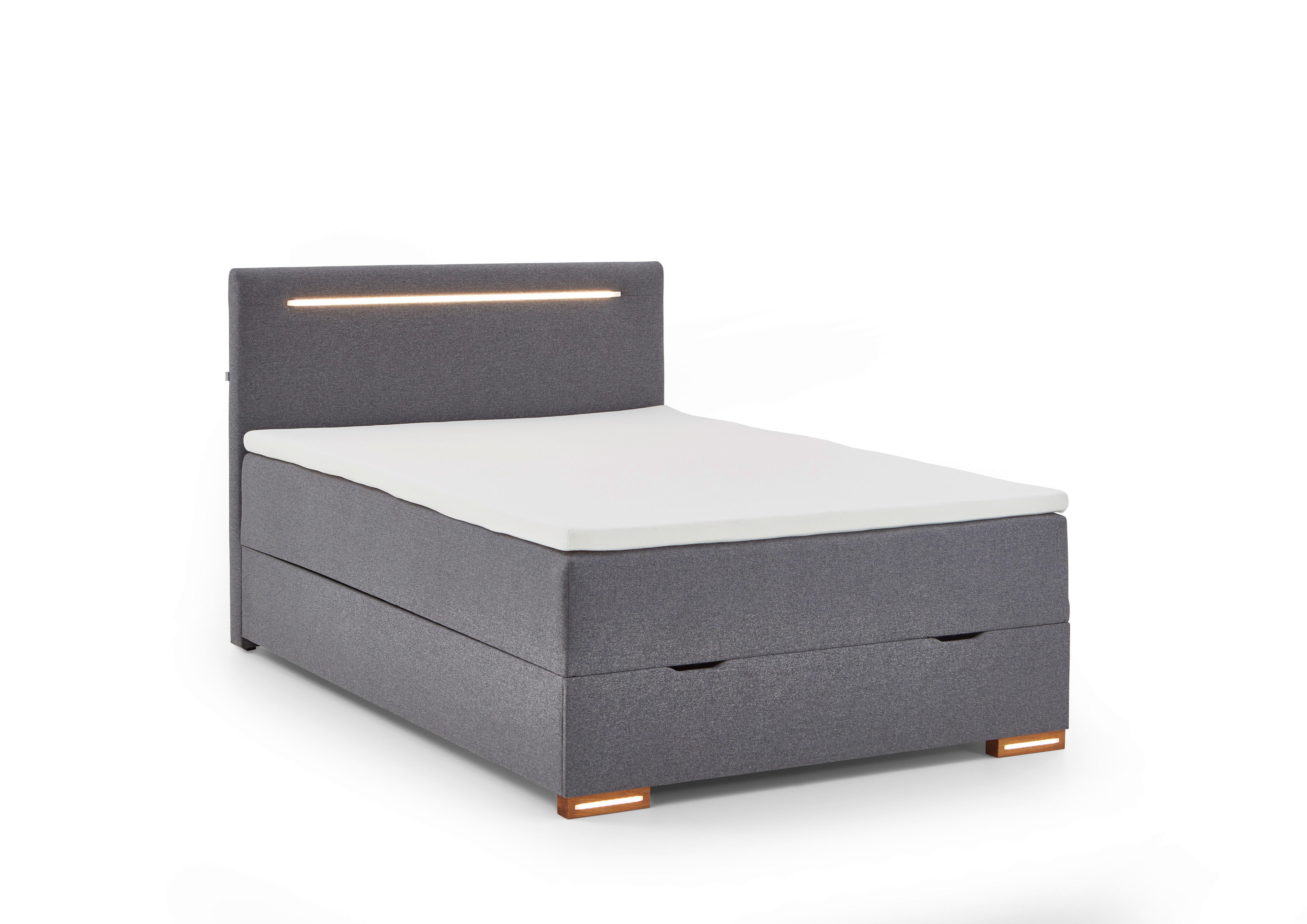 Boxspringbett Cooper grau Liegefläche B/L: ca. 180x200 cm günstig online kaufen