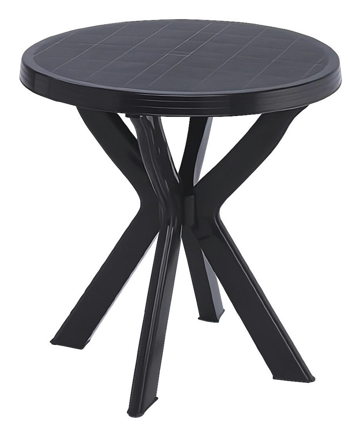 ProGarden Kunststofftisch Don anthrazit Kunststoff H/D: ca. 72x70 cm Don - anthrazit (70,00/72,00cm) - ProGarden