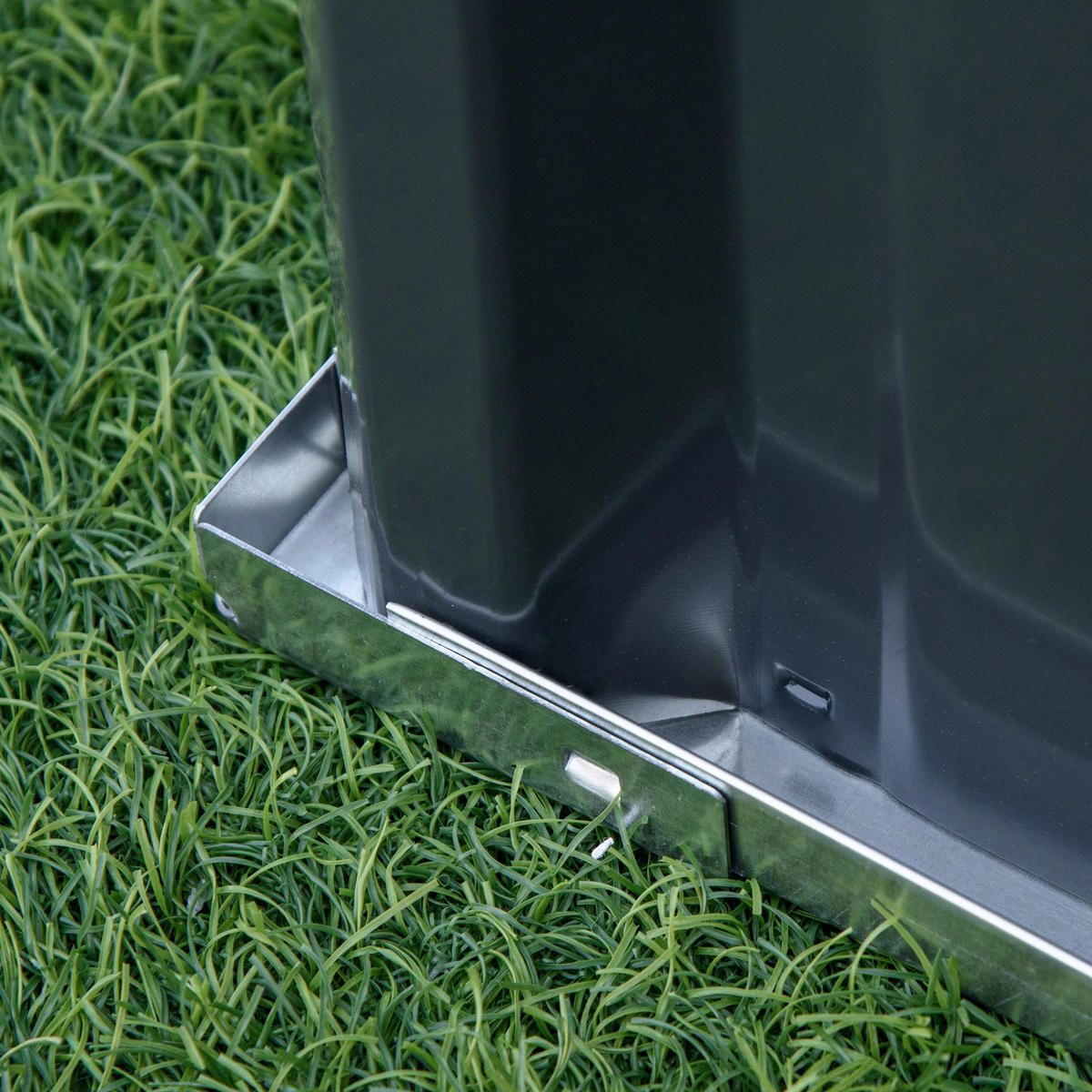 Outsunny Gartenbeet dunkelgrau Stahl B/H/L: ca. 90x30x258 cm Gartenbeet 845-644CG - dunkelgrau (258,00/90,00/30,00cm) - Outsunny