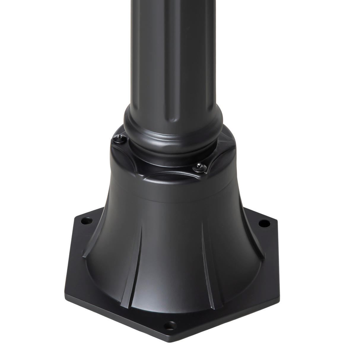 Gartenlaterne schwarz Glas Aluminium B/H/L: ca. 22x194x22 cm Gartenlaterne - schwarz (22,00/22,00/194,00cm) - Outsunny