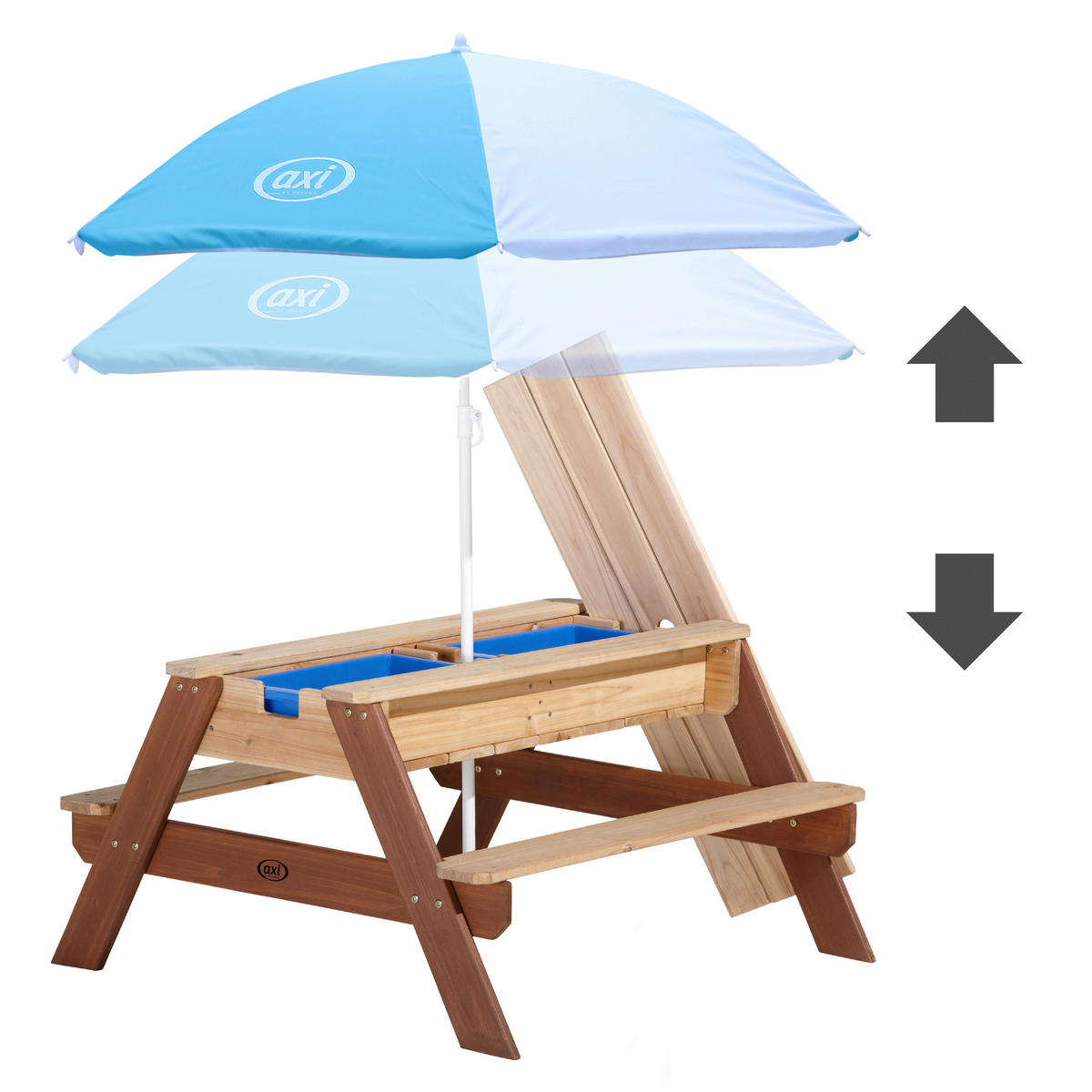 AXI Wasserspieltisch Nick braun B/H/T: ca. 98x48,5x95 cm Nick - braun/blau (98,00/48,50/95,00cm) - AXI