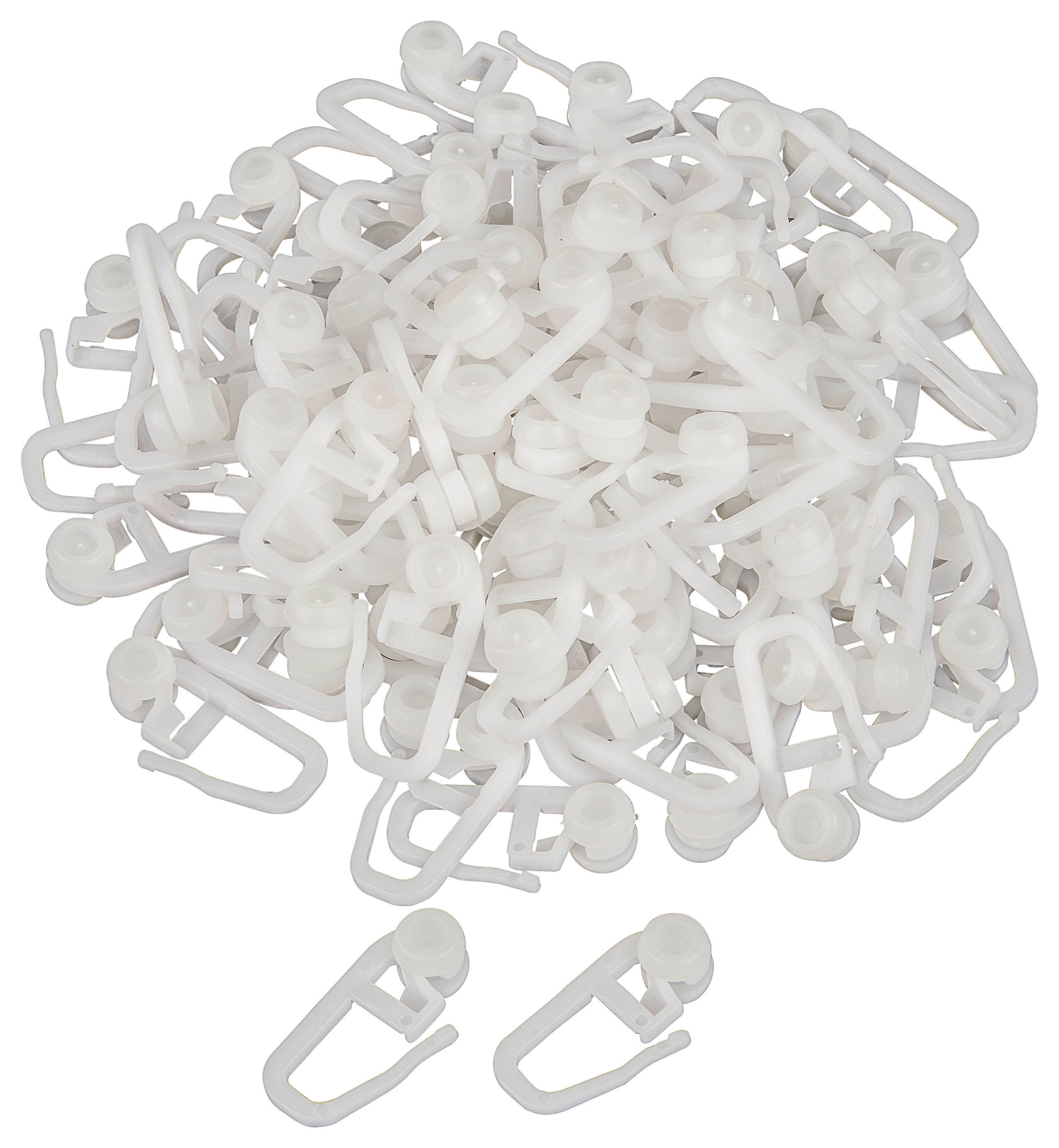 Rollring für U-Laufschiene Rollringe_für_Schiene_100erPack - weiß (2,00cm) - Boviva