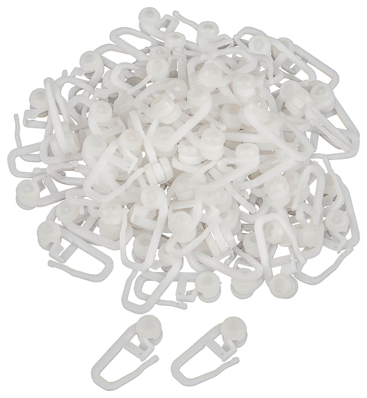 Rollring für U-Laufschiene Rollringe_für_Schiene_100erPack - weiß (2,00cm) - Boviva