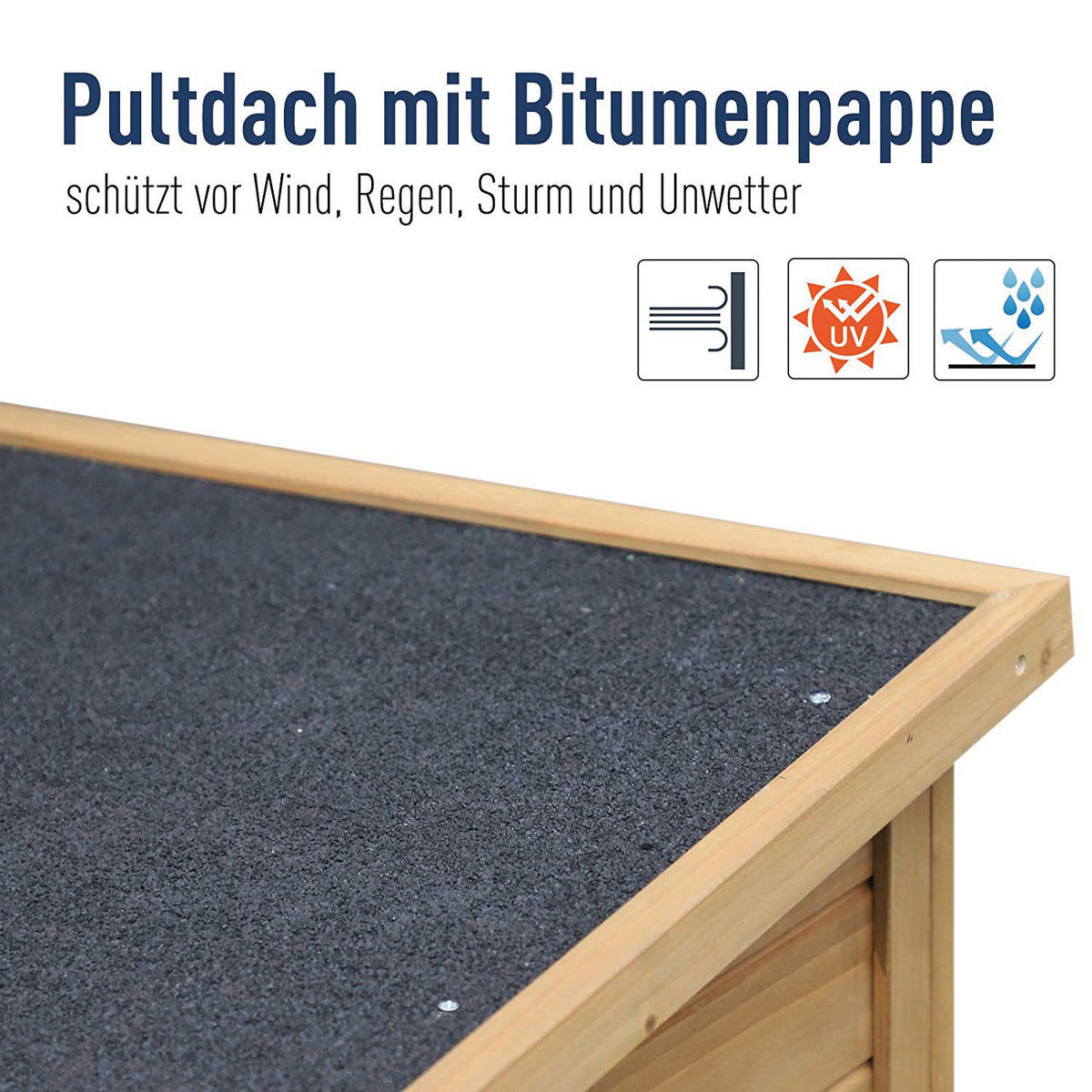 Outsunny Gartenschrank Gartenschrank - natur (87,00/46,50/160,00cm) - Outsunny
