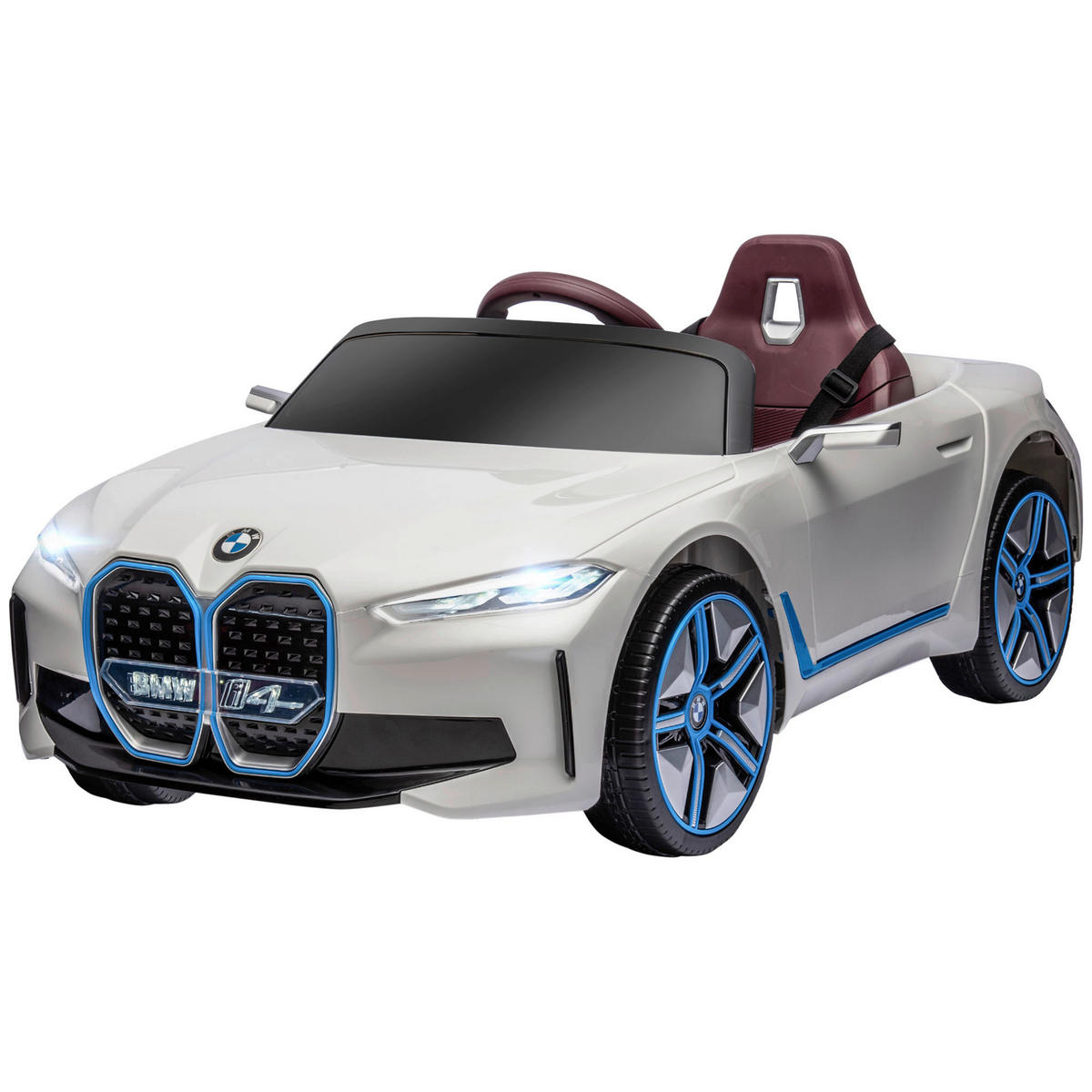 HOMCOM Kinderauto weiß B/H/L: ca. 67x115x45 cm Kinderfahrzeug - weiß (45,00/67,00/115,00cm) - HOMCOM
