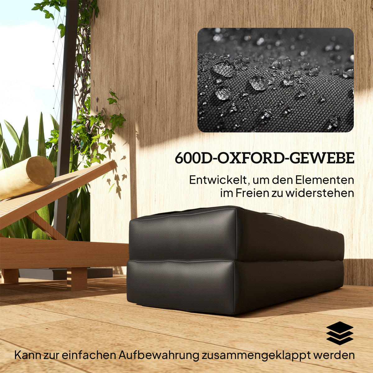 Outsunny Sandsack 2er Set schwarz Stoff B/H/L: ca. 30x11x76 cm Sandsack 2er Set - schwarz (76,00/30,00/11,00cm) - Outsunny