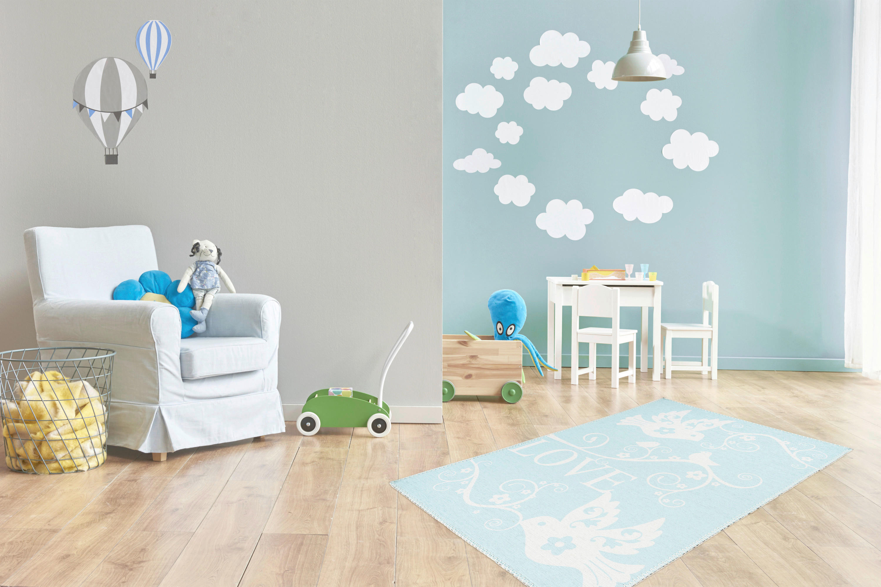 360Living Teppich Bambini mint B/L: ca. 120x180 cm Bambini - mint (120,00/180,00cm) - 360Living