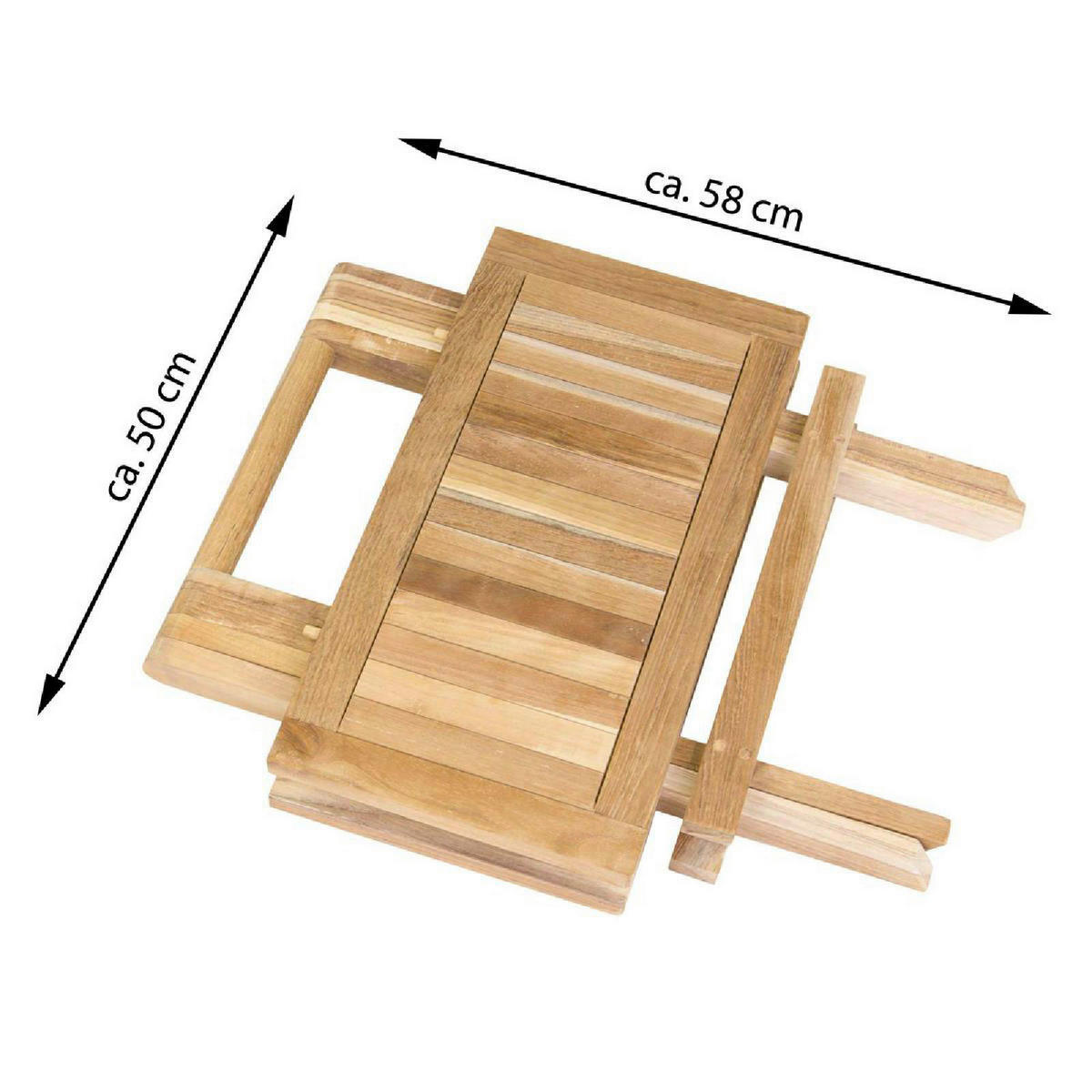 VCM Gartentisch braun Holz B/H/L: ca. 50x50x50 cm Gartentisch - braun (50,00/50,00/50,00cm) - VCM
